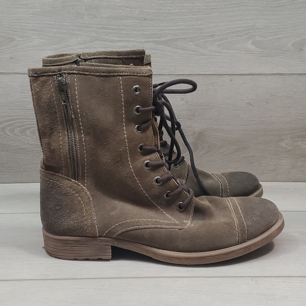 ROAN by Bed StuWomens Burnished High Top Lace Up Military Moto Boots shoes sz 10 - Picture 2 of 13
